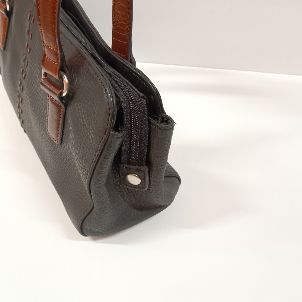 Fossil East West Pebble Leather Shoulder Bag Black & Brown - Picture 4 of 12